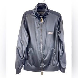 PHILIPP PLEIN SPORT ZIPPED LIGHT JACKET IN BLACK